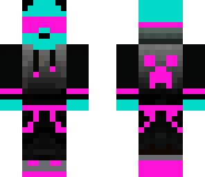 blue skin pink panda man