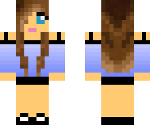 blue brunette girl