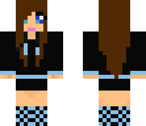 blue girl with headphones