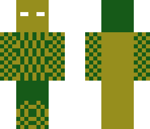 green and gold cheeckered man