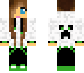 brunette green hoodie girl