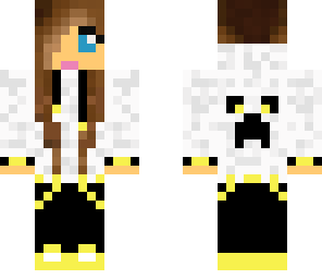 brunette yellow hoodie girl