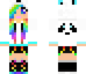 edited rainbow panda girly