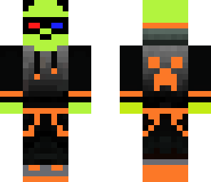 lime skin orange panda man with 3d glasses