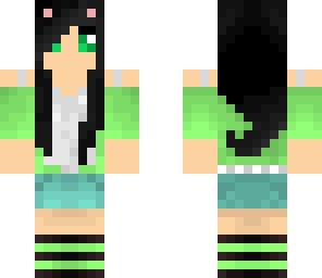 green panda girl