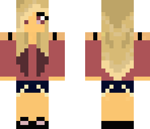 girl with dark red ends