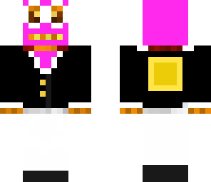 magenta alien with gold block jacket