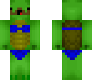 bikini turtle with mustache