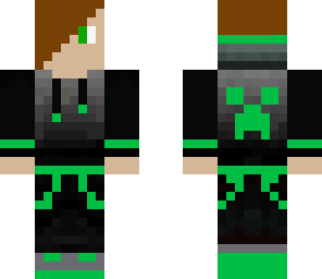 teen green top with headphones