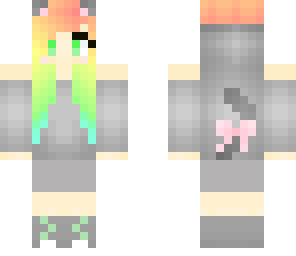 rainbow cat girl