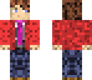 red suit pink tie and jeans