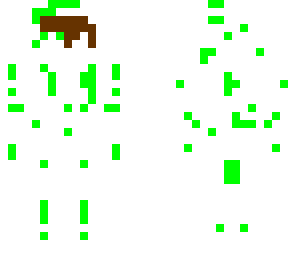 green pixel random man