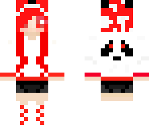 panda girl red