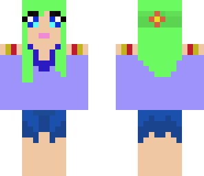 green hair girl