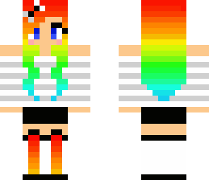 rainbow cute girl