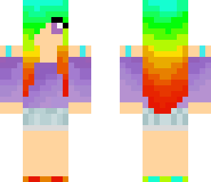 rainbow hair girl