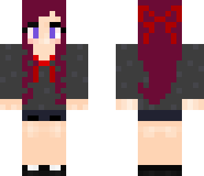 red anime girl