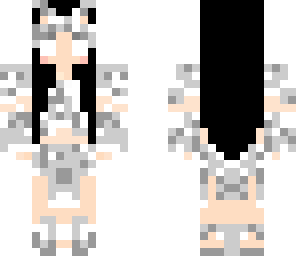 white herobrine samurai girl