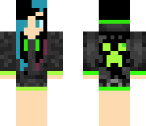 cute black hair creeper girl