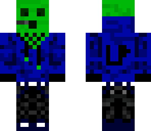 green slime with blue sweatshirt