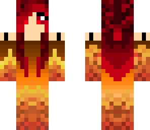 hooded flame girl