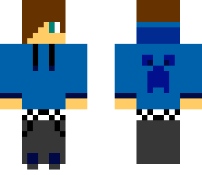 blue creeper hoodie teen boy