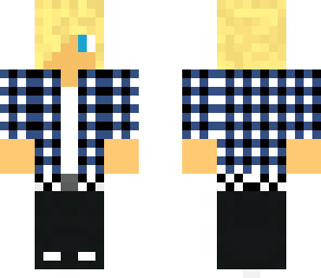 plaid blonde boy