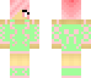 cute pink and green girl