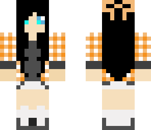 orange plaid girl