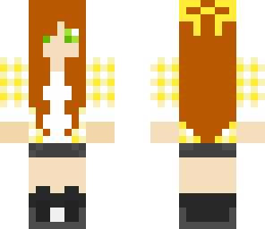 yellow plaid girl