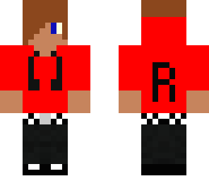 teenager red hoodie