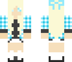 blue plaid girl