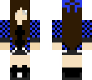 black and blue plaid girl