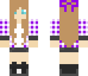 purple plaid girl