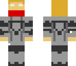 herobrine with chan armour and dyed hair