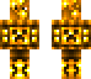 gold minecrafter with eyes
