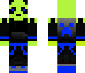 lime skin blue panda girl 2