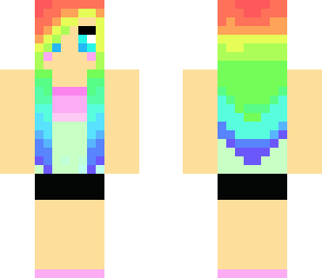 cute girl rainbow