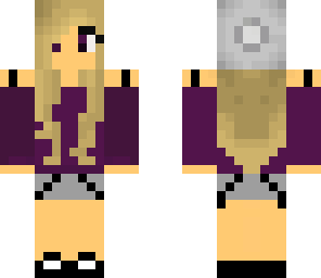 cute purple girl with beanie