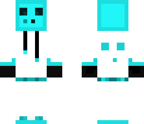 white dressed dj cyan slime