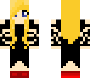 goth red shoe girl
