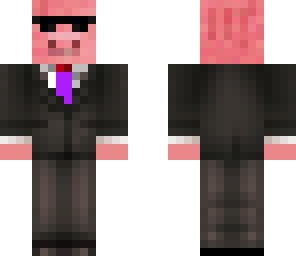 pig in suit purple