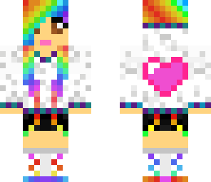 rainbow heart girl