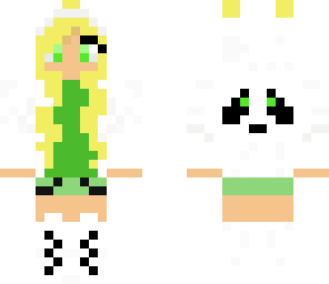 green panda girl