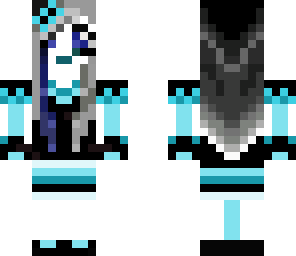 white and blue goth girl