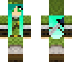 link girl teal hair