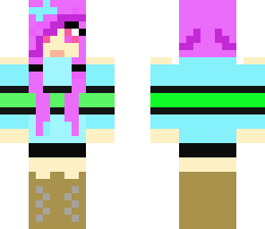 purple piggy tail girl