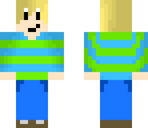 blonde boy with earphones