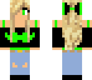 green mustache girl