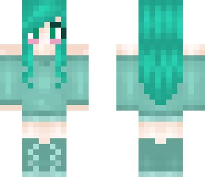 cute teal girl